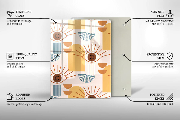 Protection plaque induction Modèle d'yeux bohème