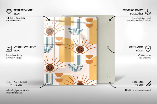 Protection plaque induction Modèle d'yeux bohème