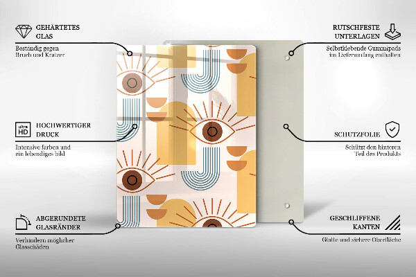 Protection plaque induction Modèle d'yeux bohème