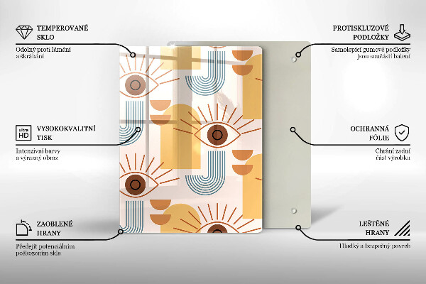 Protection plaque induction Modèle d'yeux bohème