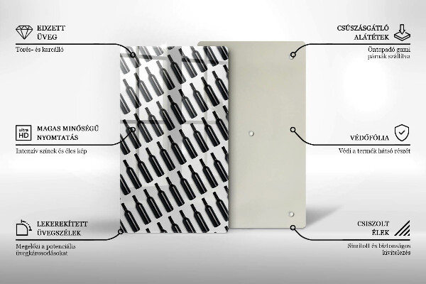 Protection plaque induction Bouteilles de vin noir