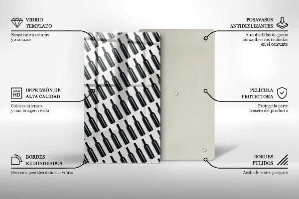 Protection plaque induction Bouteilles de vin noir