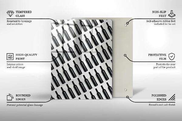 Protection plaque induction Bouteilles de vin noir