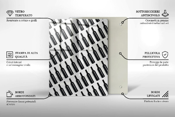 Protection plaque induction Bouteilles de vin noir