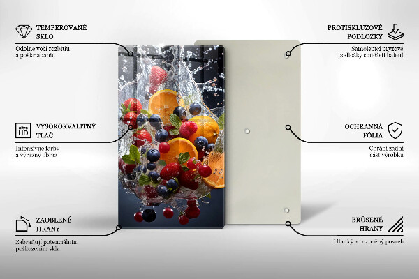 Protection plaque induction Fruits dans l'eau