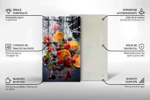 Protection plaque induction Fruits dans l'eau