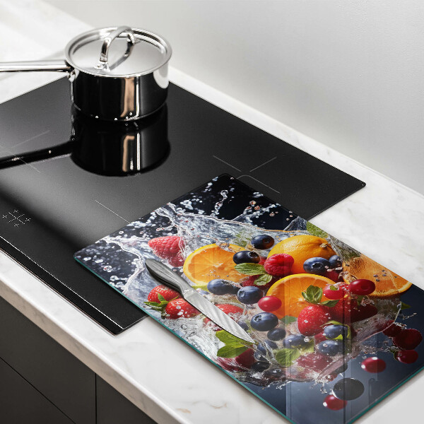 Protection plaque induction Fruits dans l'eau