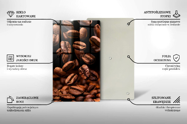Protection plaque induction Grains de café bruns