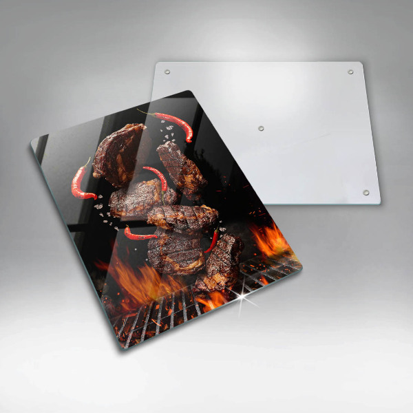 Protection plaque induction Viande sur le grill