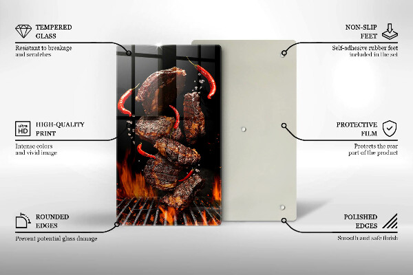 Protection plaque induction Viande sur le grill