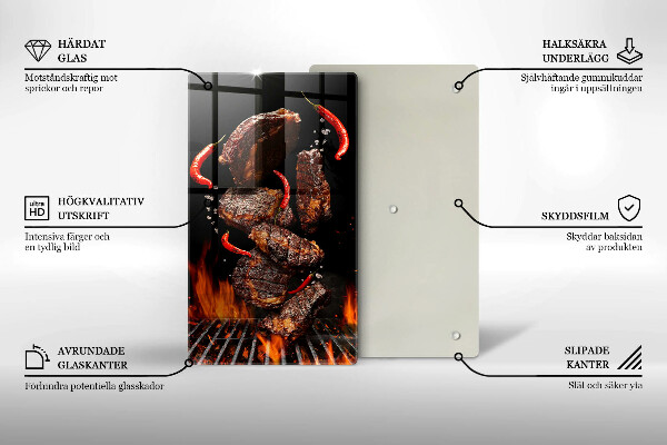 Protection plaque induction Viande sur le grill