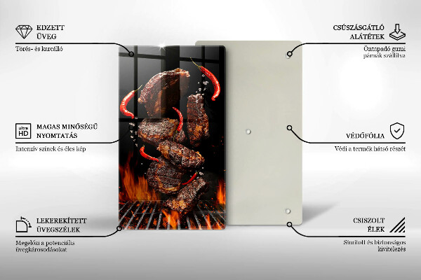 Protection plaque induction Viande sur le grill