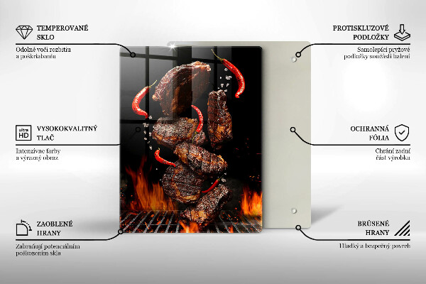 Protection plaque induction Viande sur le grill