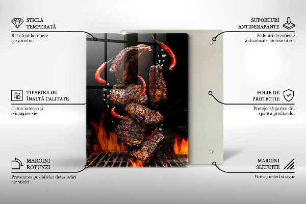 Protection plaque induction Viande sur le grill