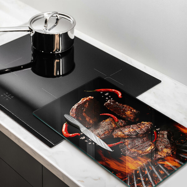 Protection plaque induction Viande sur le grill