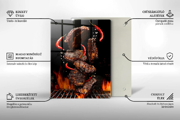 Protection plaque induction Viande sur le grill