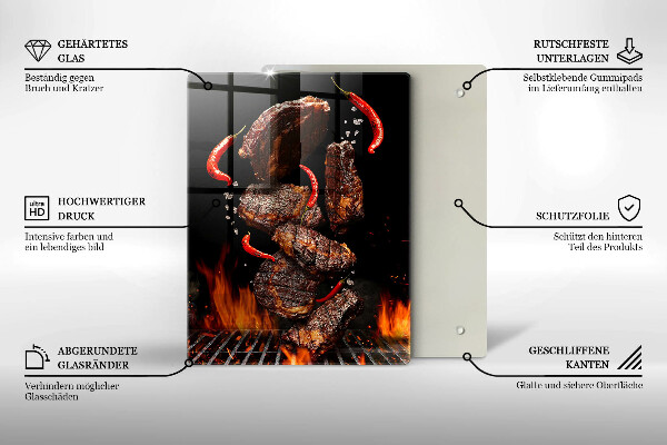 Protection plaque induction Viande sur le grill