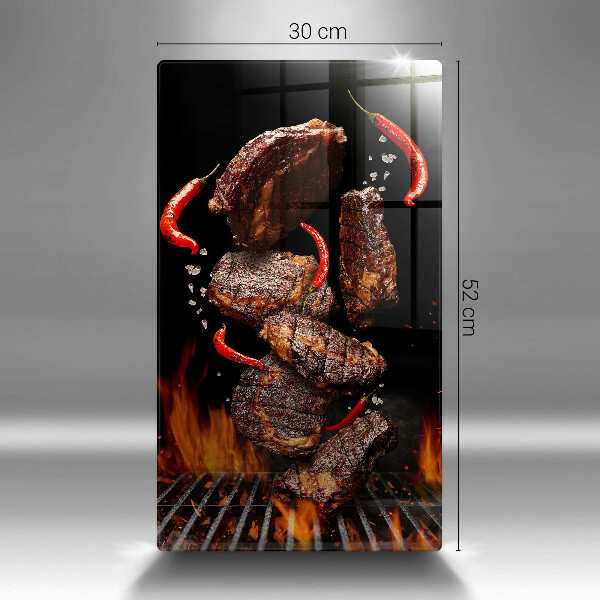 Protection plaque induction Viande sur le grill