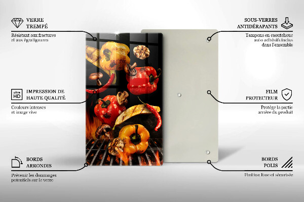 Protection plaque induction Légumes grillés