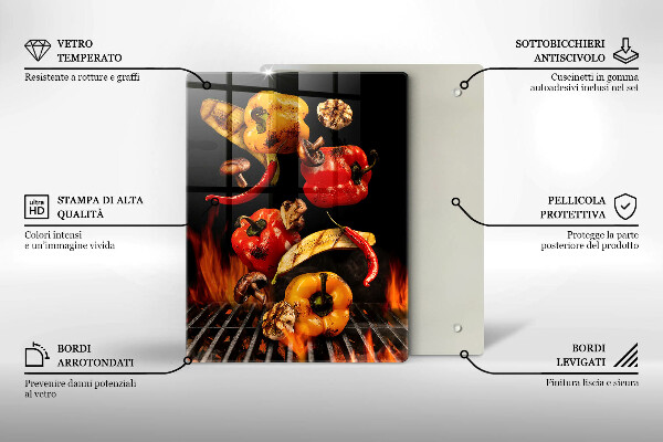 Protection plaque induction Légumes grillés