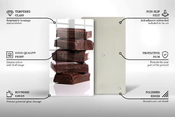 Protection plaque induction Cubes de chocolat