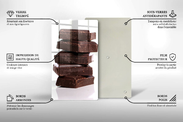 Protection plaque induction Cubes de chocolat