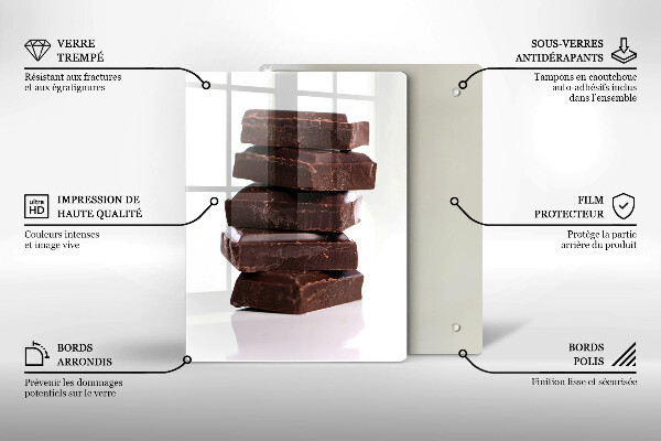 Protection plaque induction Cubes de chocolat