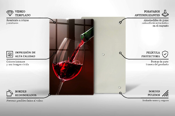 Protection plaque induction Un verre de vin