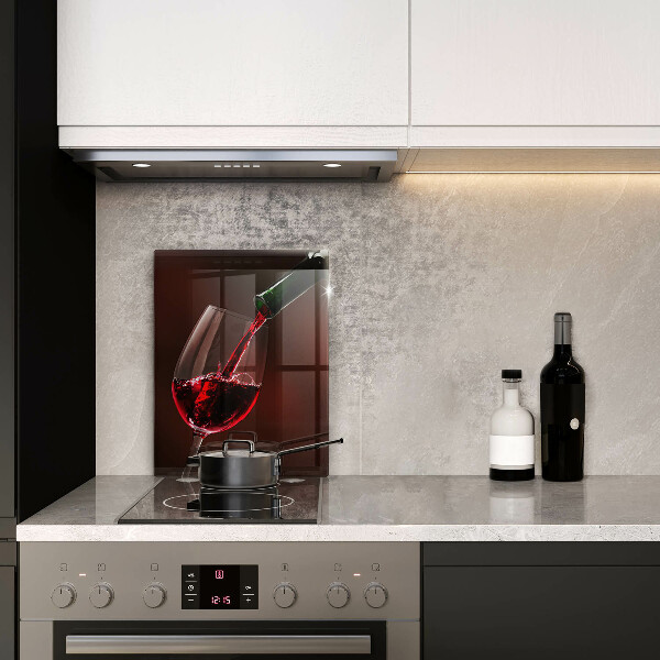 Protection plaque induction Un verre de vin