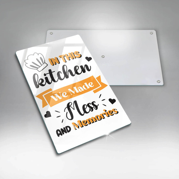 Protection plaque induction In this kitchen we made mess and memories