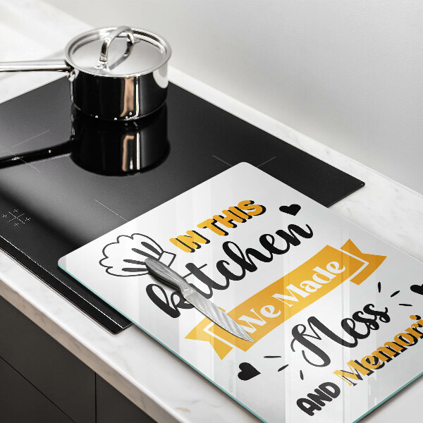 Protection plaque induction In this kitchen we made mess and memories