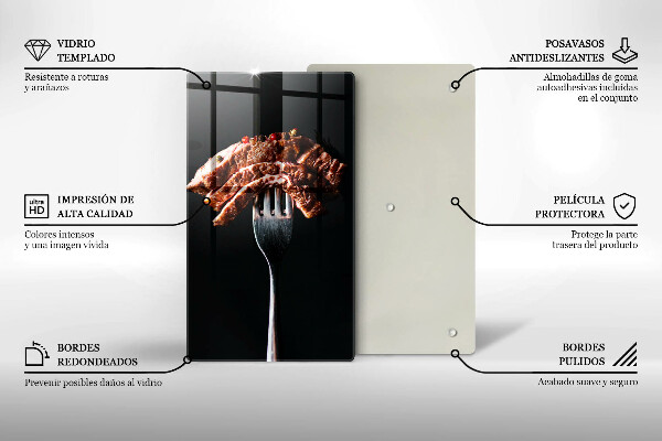 Protection plaque induction Viande à la fourchette