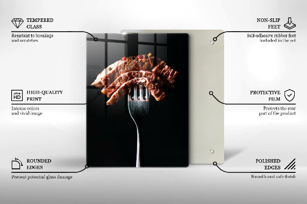 Protection plaque induction Viande à la fourchette