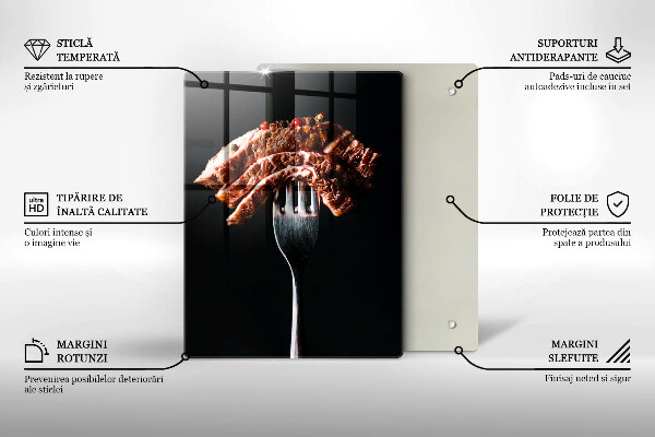 Protection plaque induction Viande à la fourchette