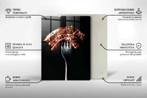 Protection plaque induction Viande à la fourchette