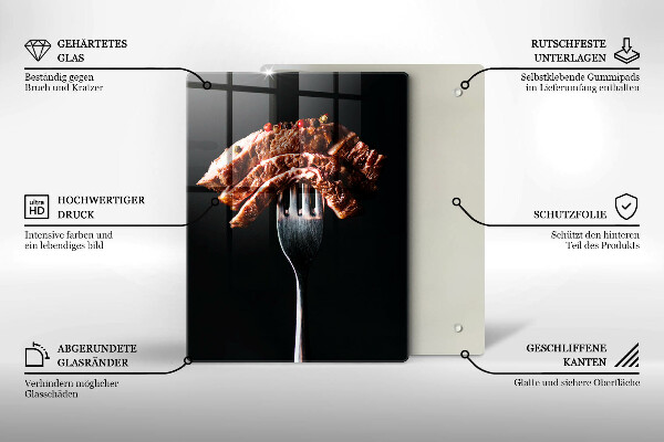 Protection plaque induction Viande à la fourchette