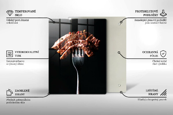 Protection plaque induction Viande à la fourchette