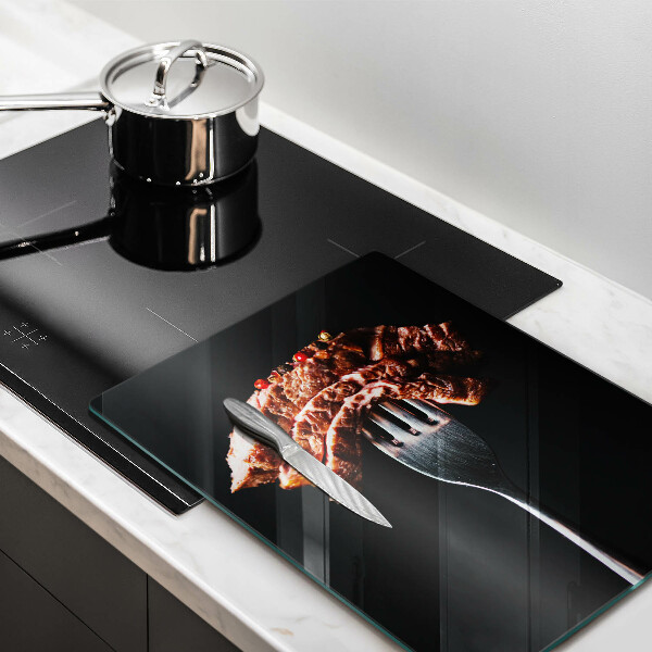 Protection plaque induction Viande à la fourchette