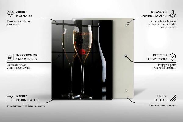 Protection plaque induction Verres de champagne