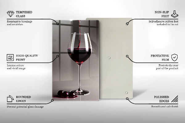 Protection plaque induction Verre et raisins