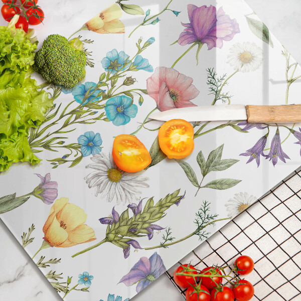 Protection plaque induction Illustration de fleurs