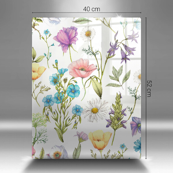 Protection plaque induction Illustration de fleurs