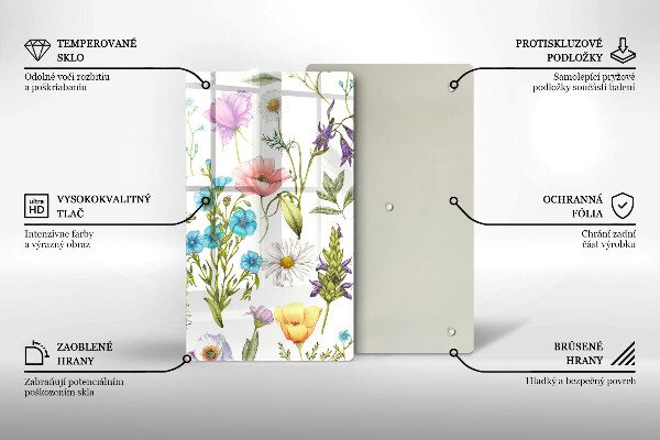 Protection plaque induction Illustration de fleurs