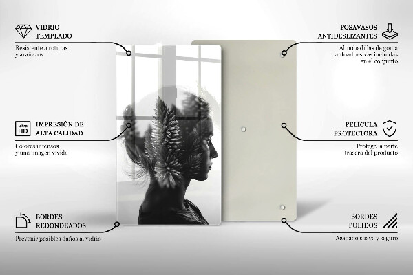 Protection plaque induction Femme et forêt