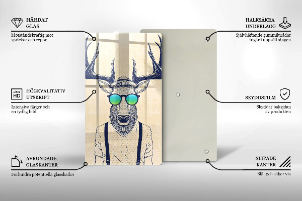 Protection plaque induction Illustration d'homme cerf