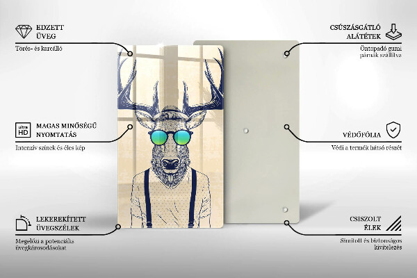 Protection plaque induction Illustration d'homme cerf