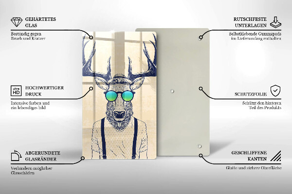 Protection plaque induction Illustration d'homme cerf