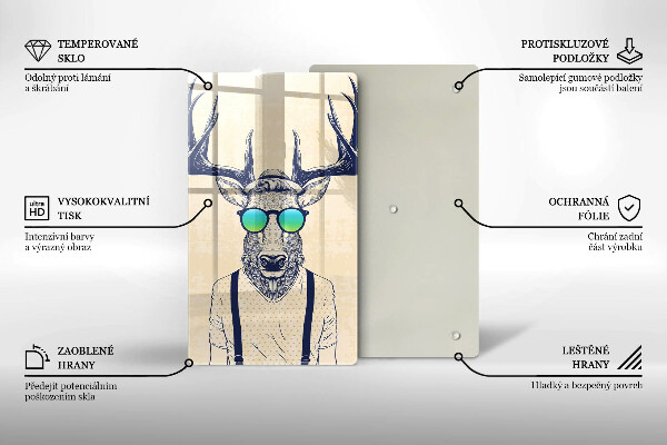 Protection plaque induction Illustration d'homme cerf