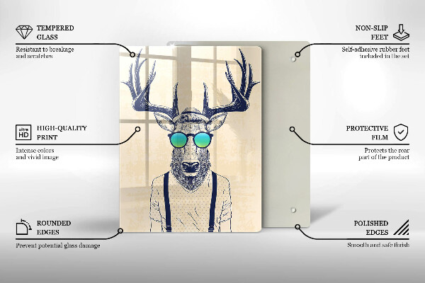 Protection plaque induction Illustration d'homme cerf