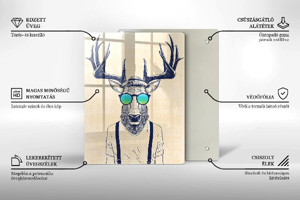 Protection plaque induction Illustration d'homme cerf